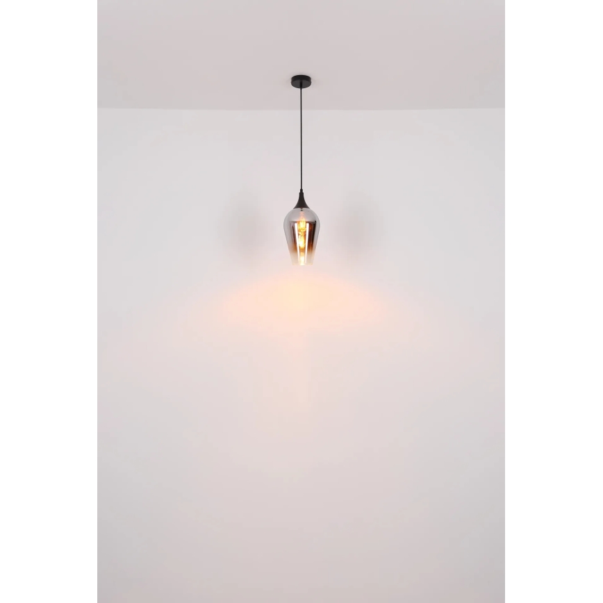 Globo - Suspension filaire 1xE27/60W/230V d. 18 cm noir