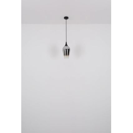 Globo - Suspension filaire 1xE27/60W/230V d. 18 cm noir