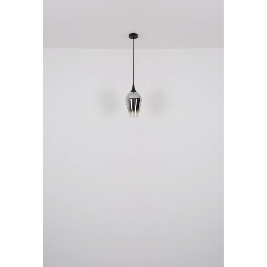 Globo - Suspension filaire 1xE27/60W/230V d. 18 cm noir