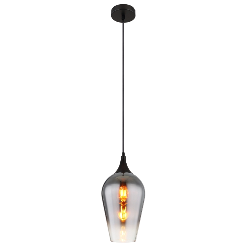 Globo - Suspension filaire 1xE27/60W/230V d. 18 cm noir