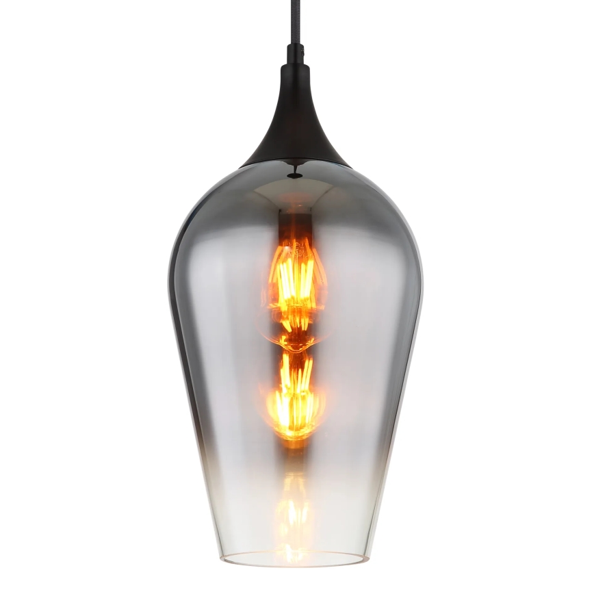 Globo - Suspension filaire 1xE27/60W/230V d. 18 cm noir