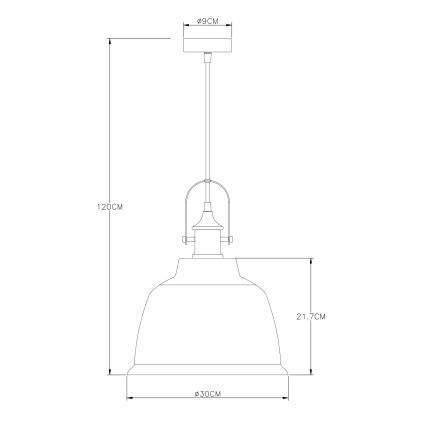 Globo - Suspension filaire 1xE27/60W/230V d. 30 cm