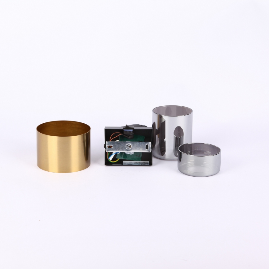 Globo - Spot mural 1xE27/40W/230V noir/laiton