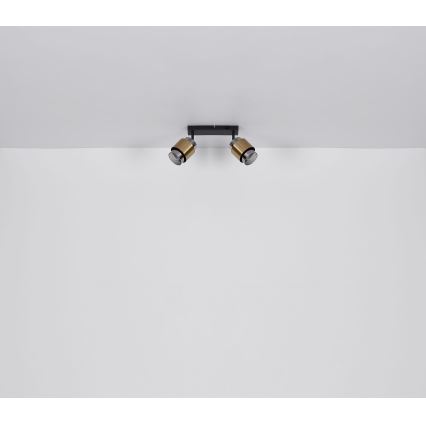 Globo - Spot 2xE27/40W/230V noir/laiton