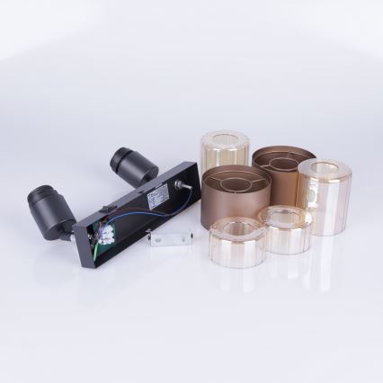 Globo - Spot 2xE27/40W/230V noir/bronze