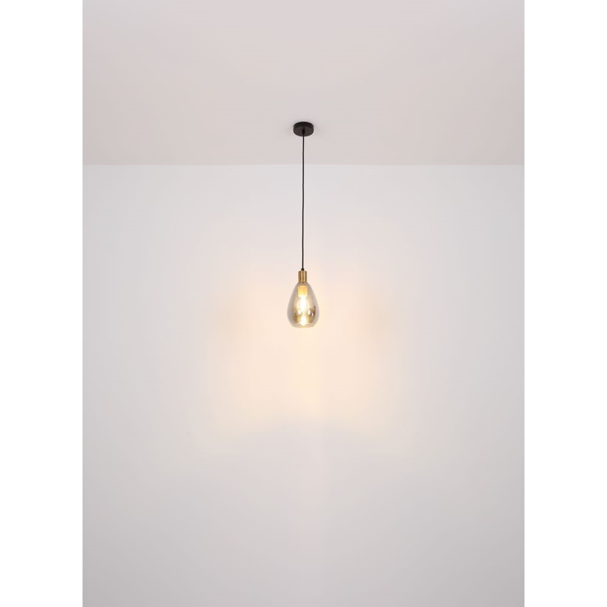 Globo - Suspension filaire 1xE27/40W/230V laiton