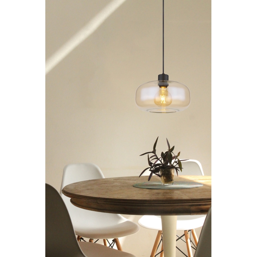 Globo - Suspension filaire 1xE27/40W/230V d. 28 cm transparent