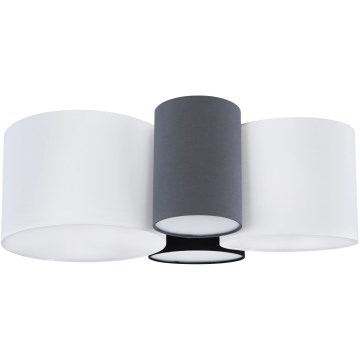 Globo 15586-4D - Plafonnier MAKKI 4xE27/15W/230V blanc/gris/noir