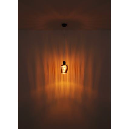 Globo - Suspension filaire 1xE27/40W/230V d. 13,5 cm noir