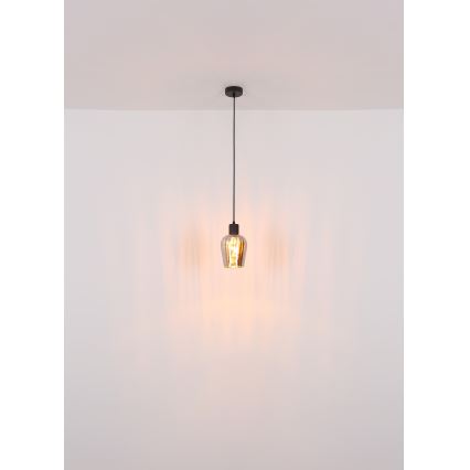 Globo - Suspension filaire 1xE27/40W/230V d. 13,5 cm noir