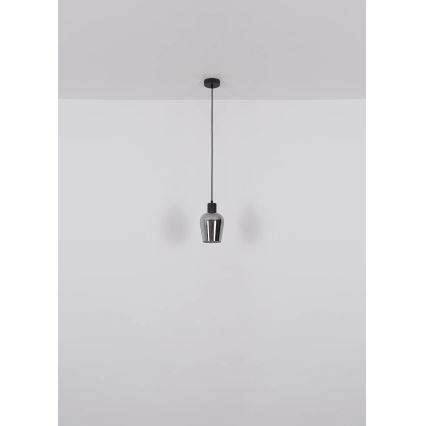 Globo - Suspension filaire 1xE27/40W/230V d. 13,5 cm noir