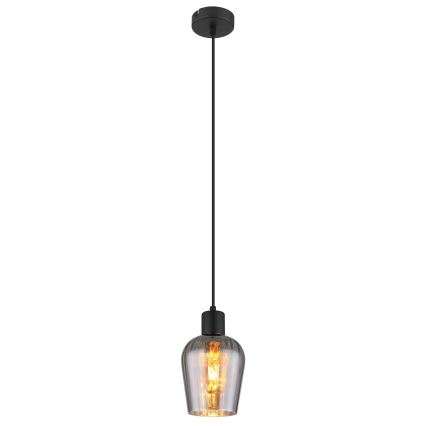 Globo - Suspension filaire 1xE27/40W/230V d. 13,5 cm noir