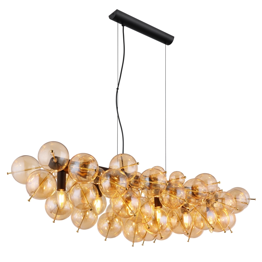 Globo - Suspension sur câble 6xE14/25W/230V dorée