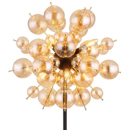 Globo - Lampadaire 6xE14/25W/230V marron/fumé