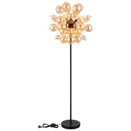 Globo - Lampadaire 6xE14/25W/230V marron/fumé