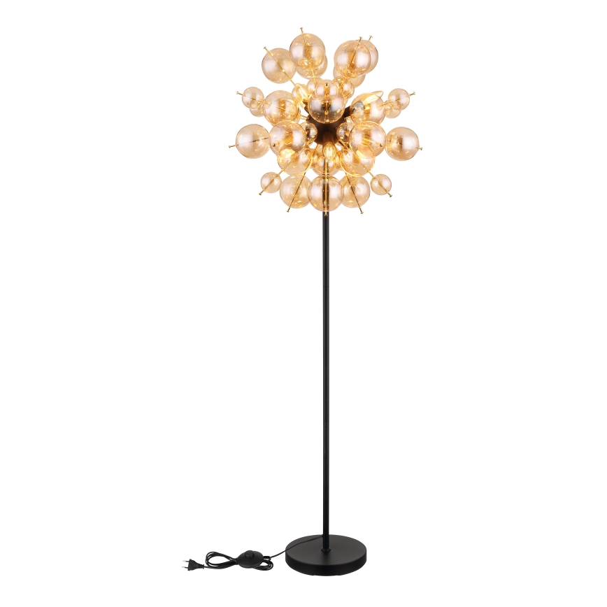 Globo - Lampadaire 6xE14/25W/230V marron/fumé