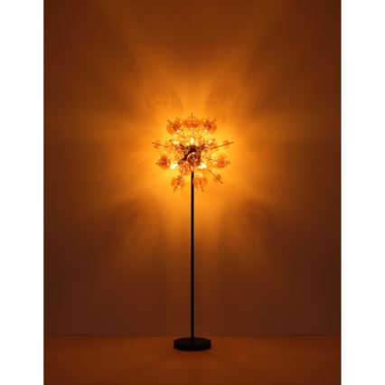 Globo - Lampadaire 6xE14/25W/230V marron/fumé