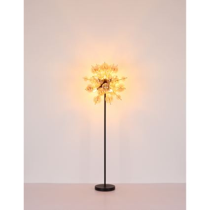 Globo - Lampadaire 6xE14/25W/230V marron/fumé