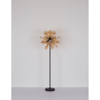 Globo - Lampadaire 6xE14/25W/230V marron/fumé