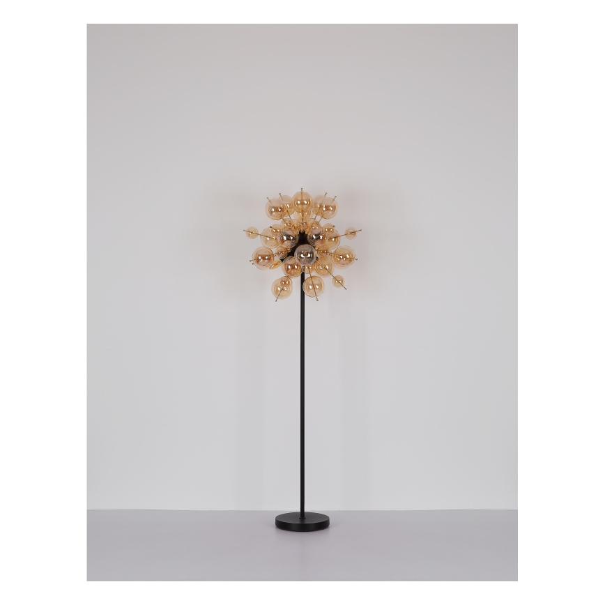 Globo - Lampadaire 6xE14/25W/230V marron/fumé