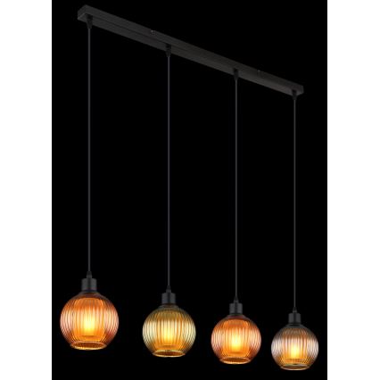 Globo - Suspension filaire 4xE27/25W/230V cuivre/vert/bleu