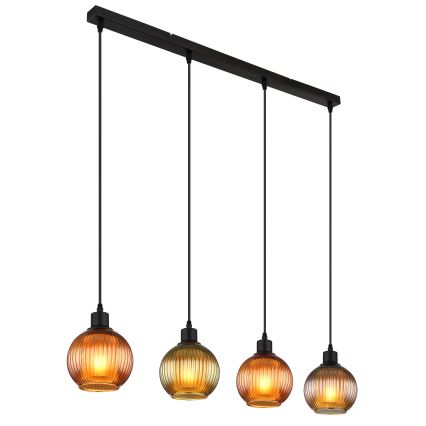 Globo - Suspension filaire 4xE27/25W/230V cuivre/vert/bleu