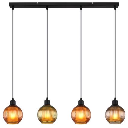 Globo - Suspension filaire 4xE27/25W/230V cuivre/vert/bleu