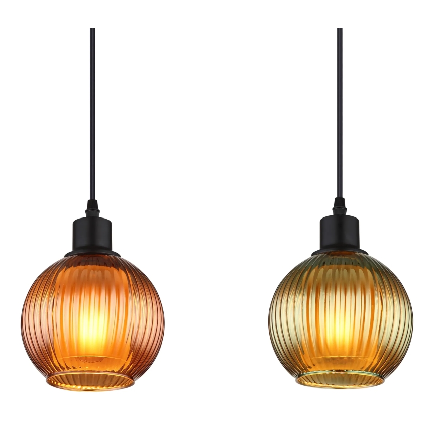 Globo - Suspension filaire 4xE27/25W/230V cuivre/vert/bleu