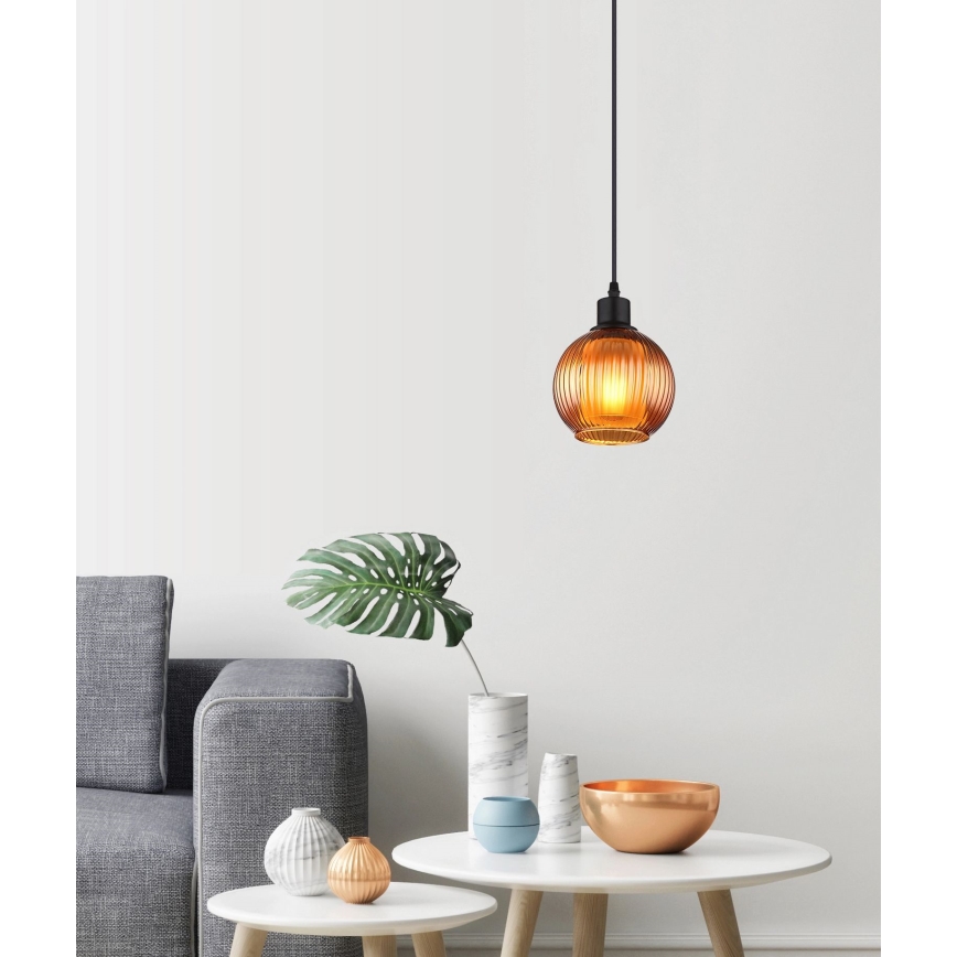 Globo - Suspension filaire 1xE27/25W/230V d. 15 cm cuivre