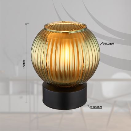 Globo - Lampe de table 1xE27/25W/230V d. 15 cm vert