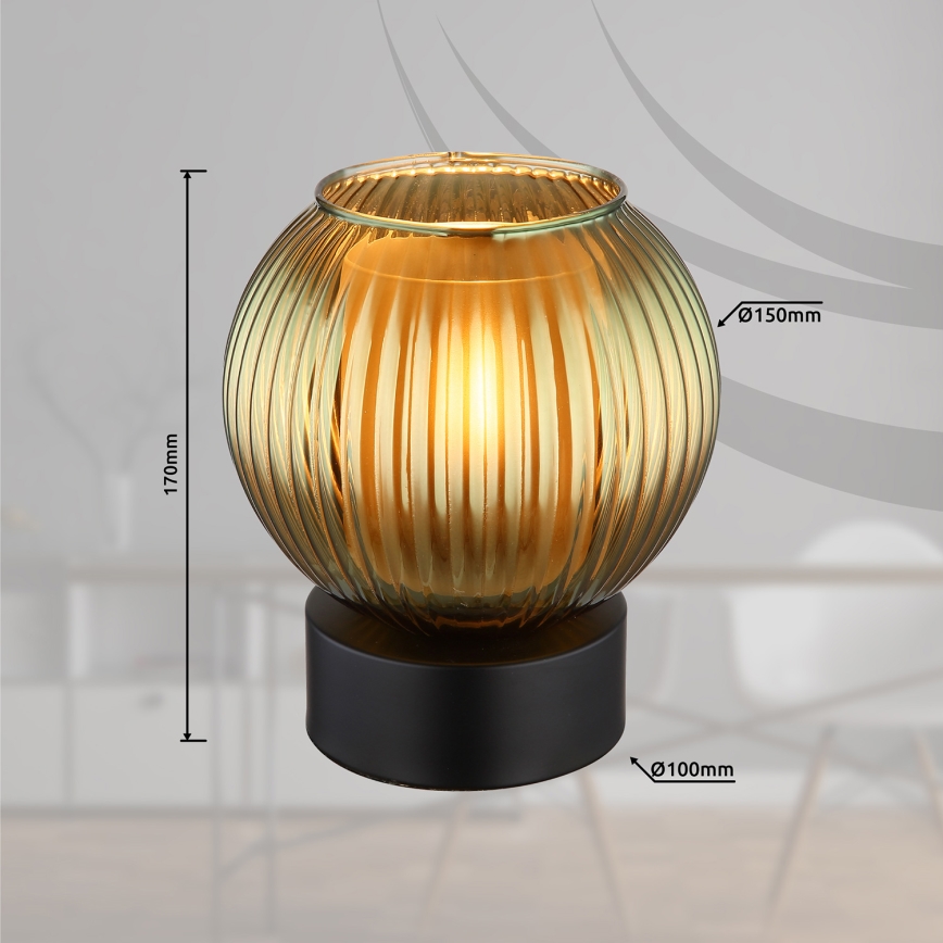Globo - Lampe de table 1xE27/25W/230V d. 15 cm vert
