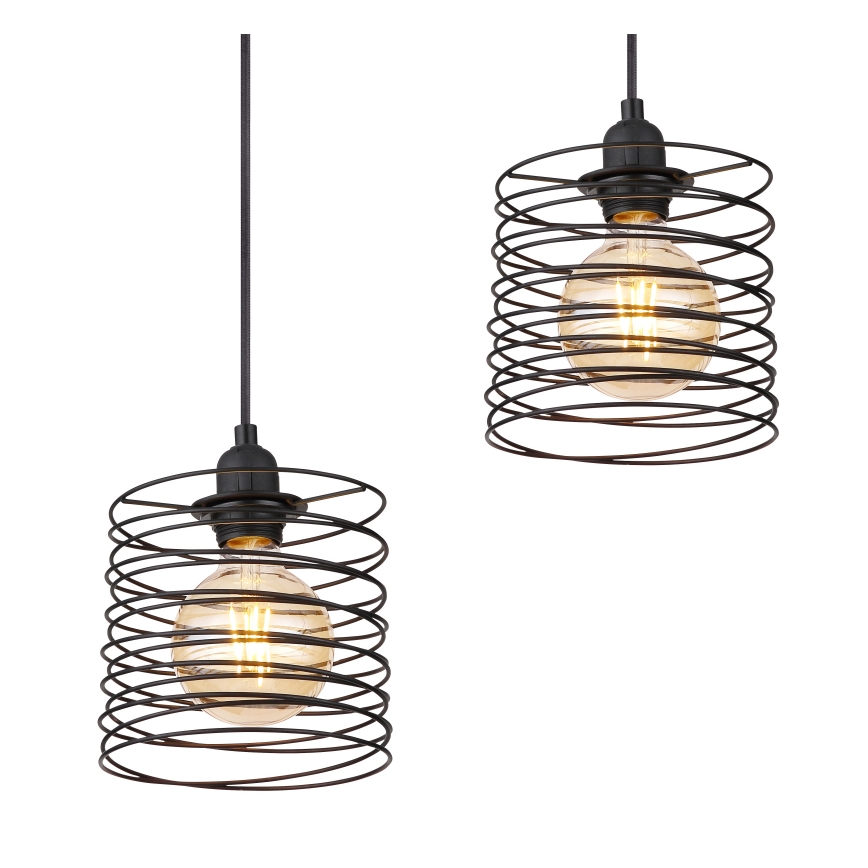 Globo 15640-4H - Suspension sur câble TILLY 4xE27/60W/230V noir