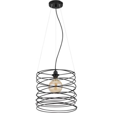 Globo 15640H - Suspension sur câble TILLY 1xE27/60W/230V, noire