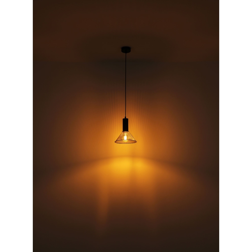 Globo - Suspension filaire 1xE27/60W/230V noir