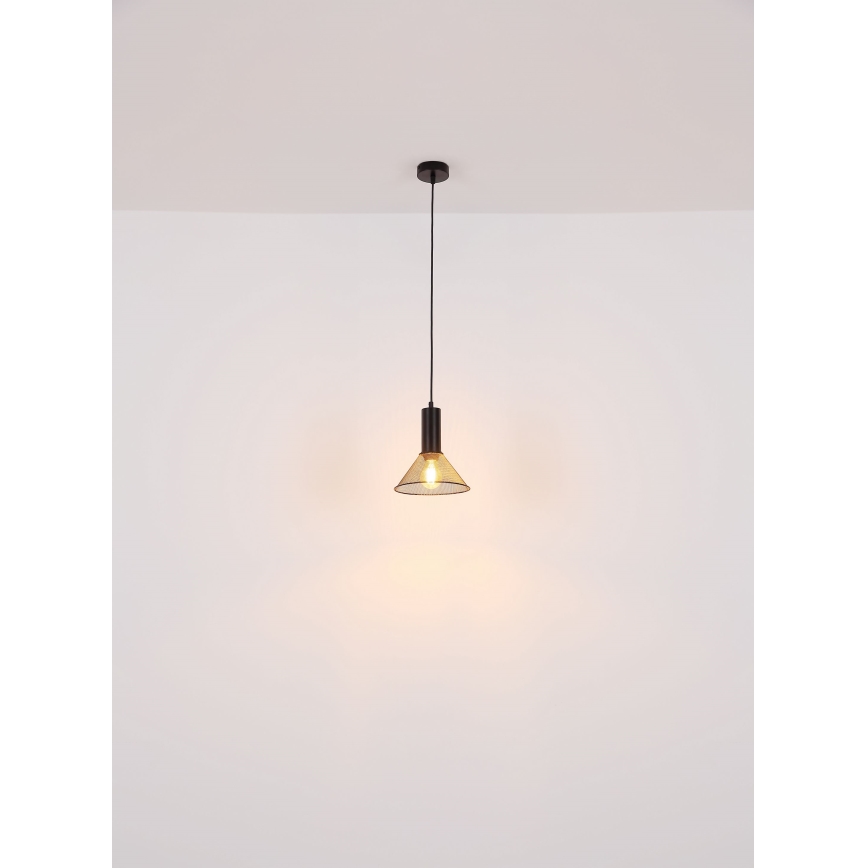 Globo - Suspension filaire 1xE27/60W/230V noir