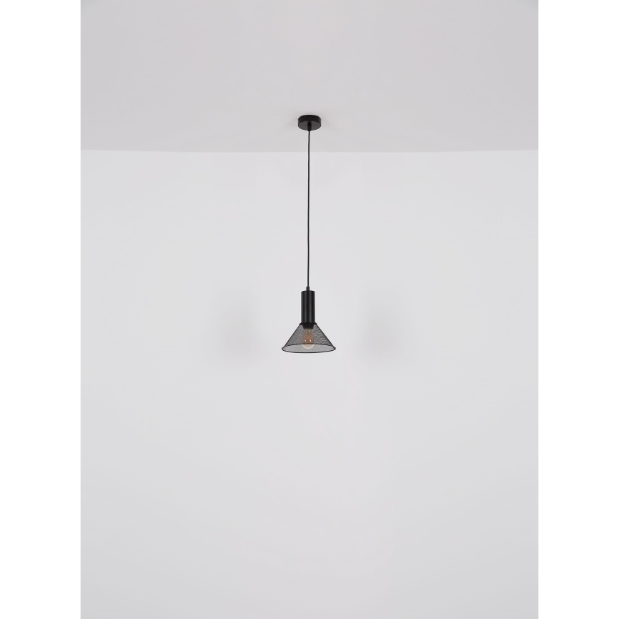 Globo - Suspension filaire 1xE27/60W/230V noir
