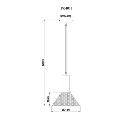 Globo - Suspension filaire 1xE27/60W/230V noir