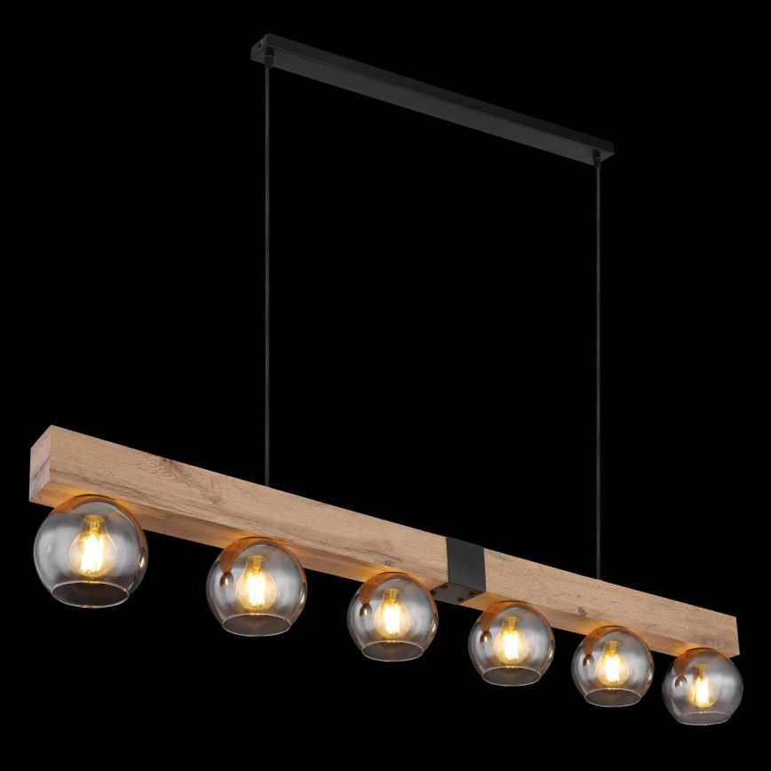 Globo - Suspension sur câble 6xE27/40W/230V