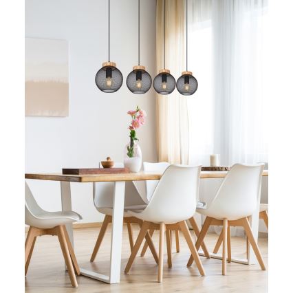 Globo - Suspension sur câble 4xE27/40W/230V