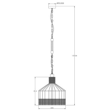 Globo - Suspension sur chaîne 1xE27/60W/230V