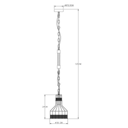 Globo - Suspension sur chaîne 1xE27/60W/230V