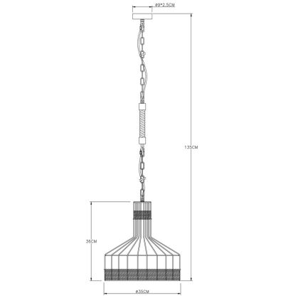 Globo - Suspension sur chaîne 1xE27/60W/230V
