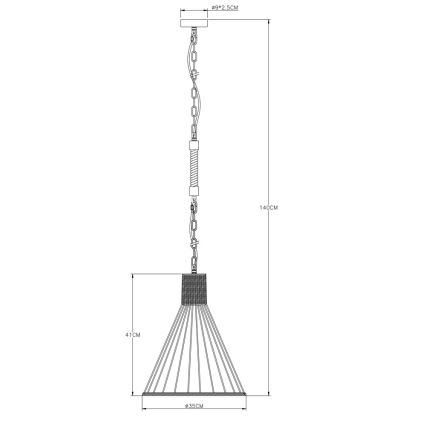 Globo - Suspension sur chaîne 1xE27/60W/230V