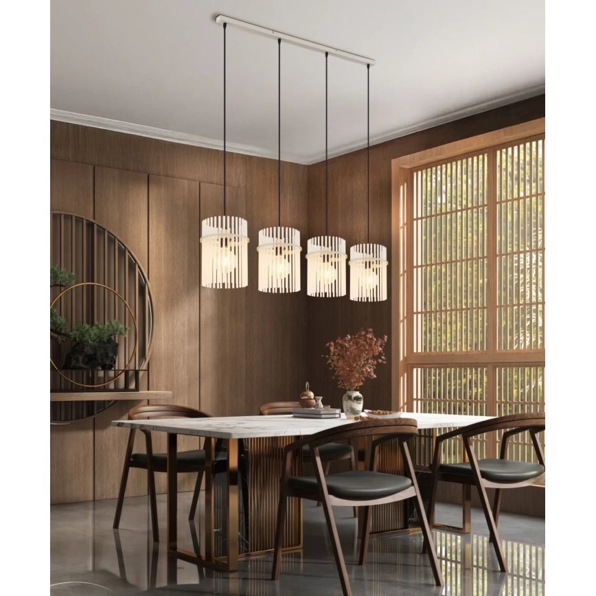 Globo - Lustre suspendu sur câble 4xE27/60W/230V