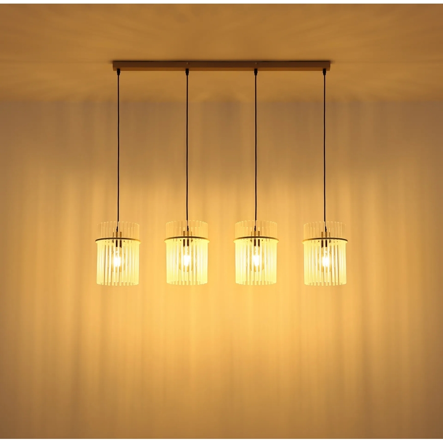 Globo - Lustre suspendu sur câble 4xE27/60W/230V