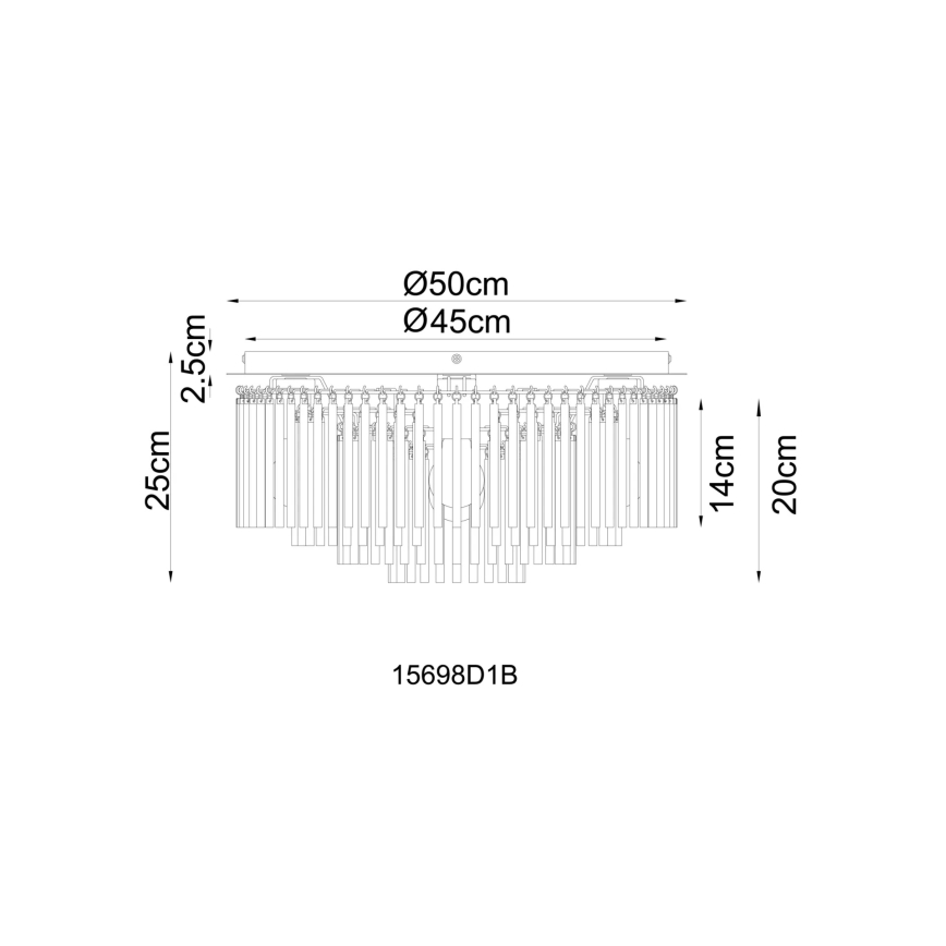 Globo - Plafonnier 5xE27/60W/230V Ø 50 cm
