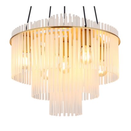 Globo - Suspension sur câble 5xE27/60W/230V dorée