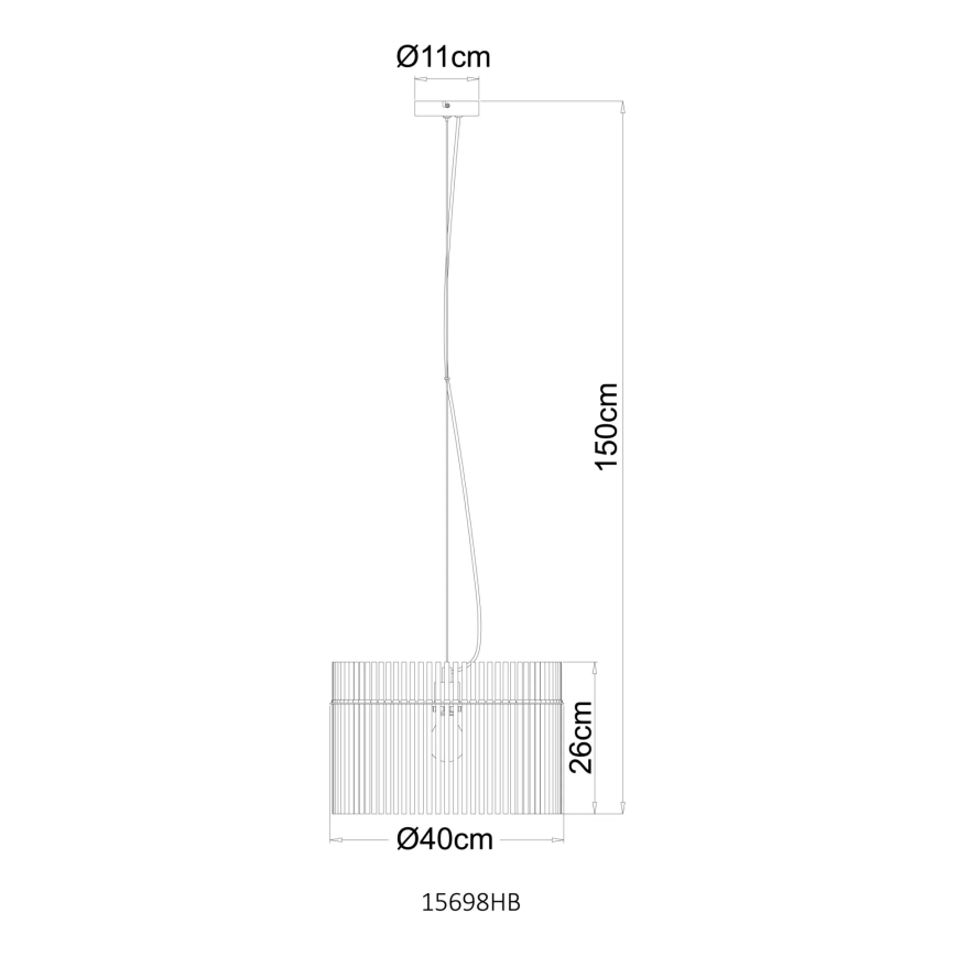 Globo - Suspension sur câble 1xE27/60W/230V Ø 40 cm crème