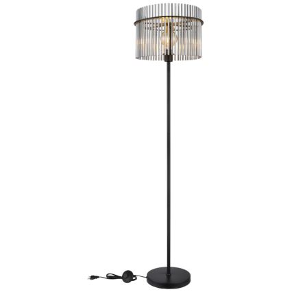 Globo - Lampadaire 1xE27/60W/230V noir