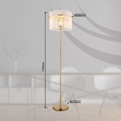 Globo - Lampadaire 1xE27/60W/230V doré